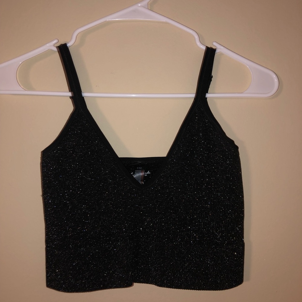 Urban Outfitters sparkly stretchy ribbed tank
